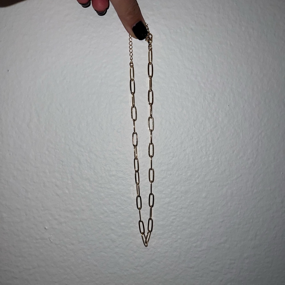 Gold chain-link necklace